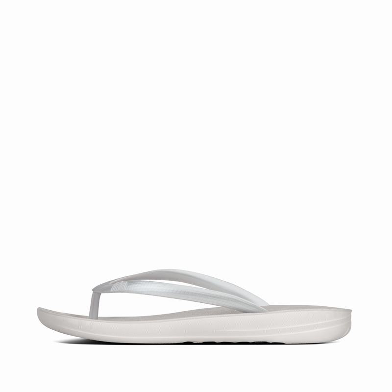 FitFlop Iqushion Ergonomc Silber - FitFlop Flip Flops Damen Schweiz [ZRSJ-64580]